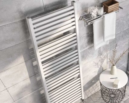 Jenka Anthracite Heated Towel Rail 1800 x 600mm | Easy Bathrooms