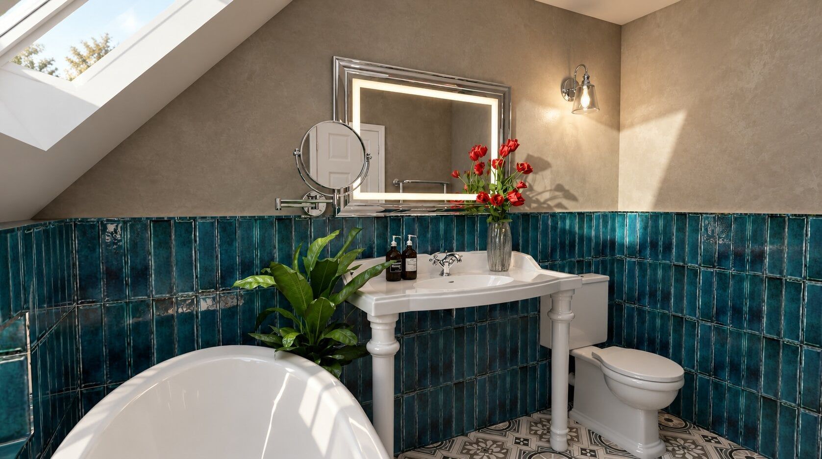 contemporary bathroom created at a 3D design appointment at Easy Bathrooms Leicester