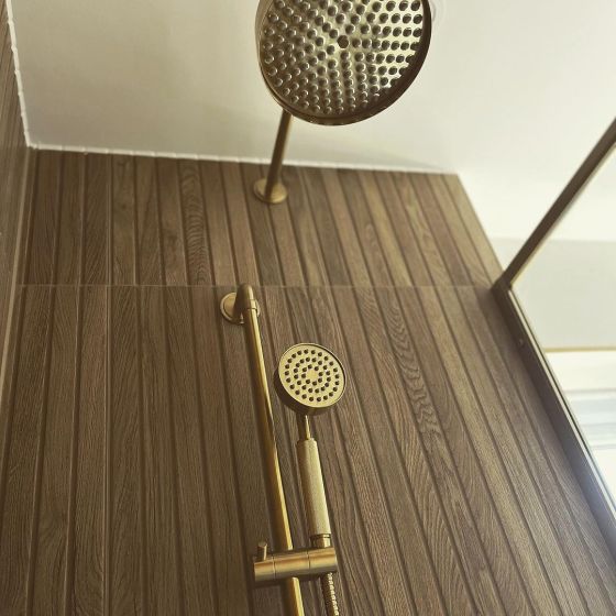 Brushed Gold Concealed Valve Shower Pack