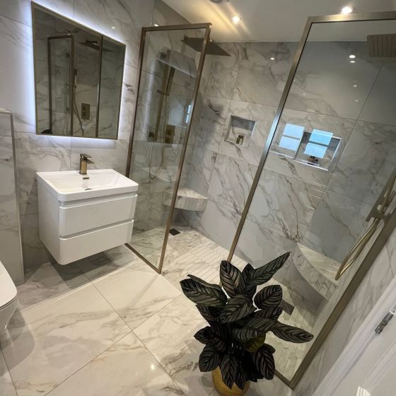 Charlie Beige Marble Matt Porcelain Tile - 600x600mm