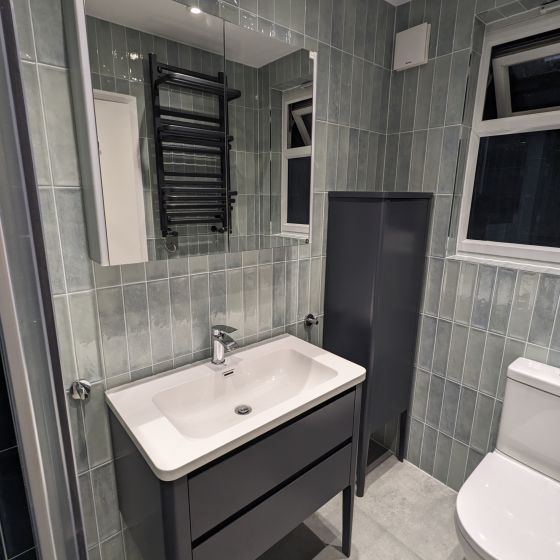 800mm Vanity Unit with Integrated Basin in Slate Grey