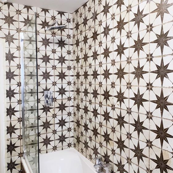 Fired Black Star Tiles