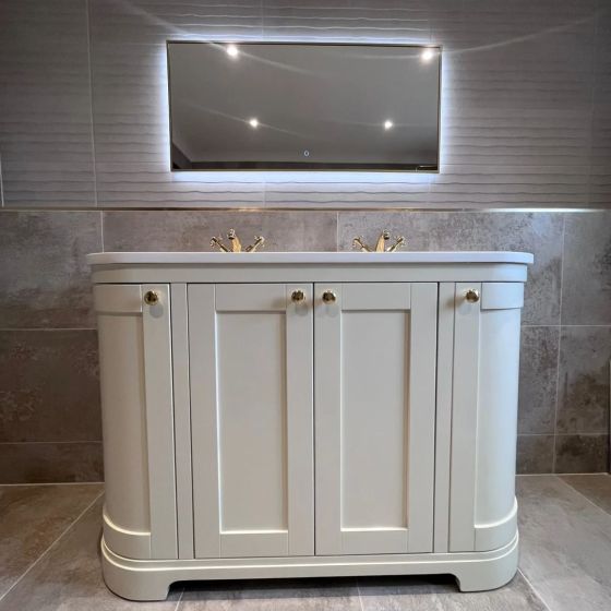Rione Rectangular Gold Backlit LED Mirror