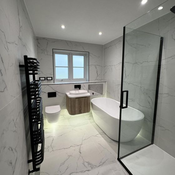 Kamino Statutario Rocker Porcelain Marble Tile - White