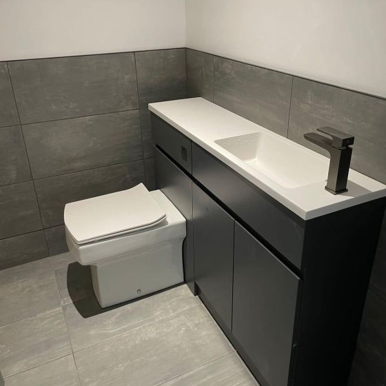 Hudson Vanity & WC Unit in Charcoal