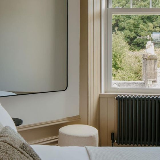Grey Double Horizontal Column Radiator