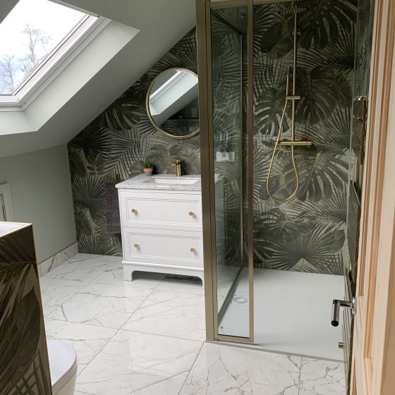 Kelto White Marble Gloss Porcelain Tile - 600x600mm