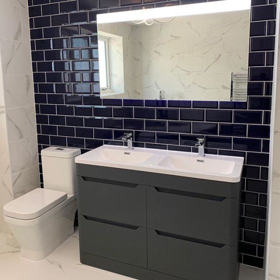 Ellis Charcoal 1200mm Floorstanding Vanity Unit
