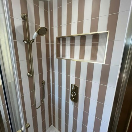 Accordion White Matt Ceramic Brick Tile 200x50mm