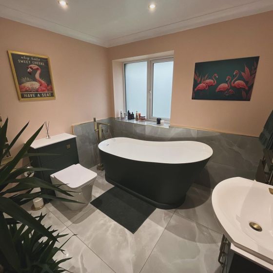 Derry Onyx Perla Porcelain Tile - 450 x 900mm