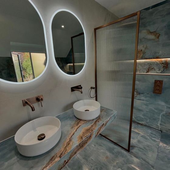 Damon White Round Countertop Basin