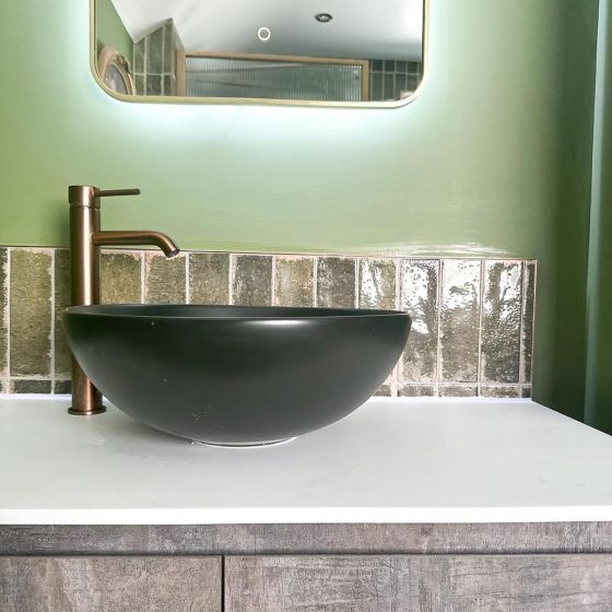 Sphere Black Countertop Bowl Basin