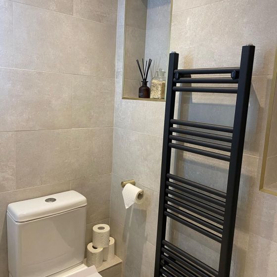 Moray Champagne Gold Knurled Toilet Roll Holder