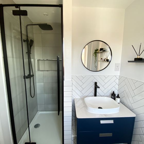 Griffin Blue Vanity Unit & Black