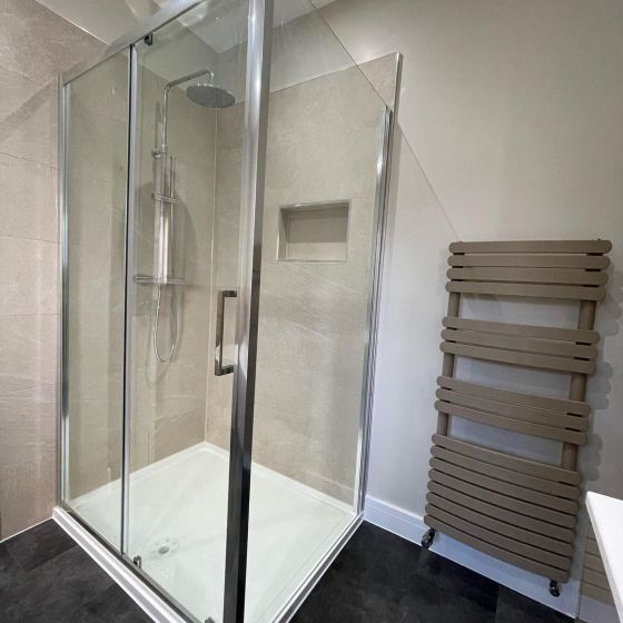 Eventon Brown Metallic Heated Towel Rail