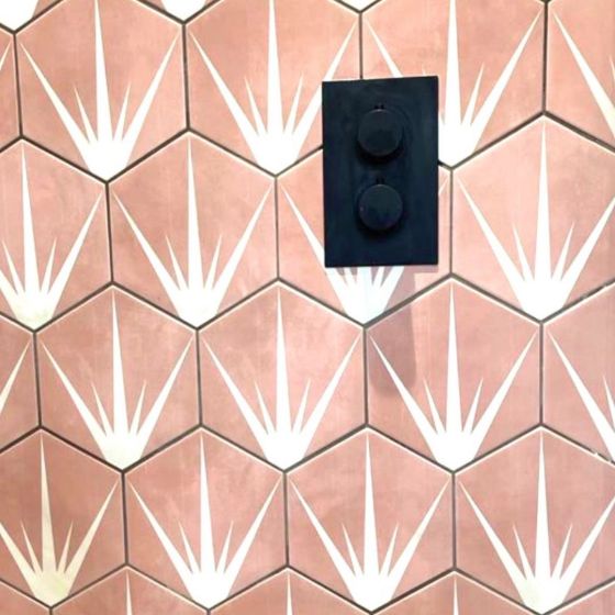 Lotus Hex Matt Pink Hexagon Porcelain Tile