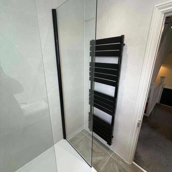Rosa Matt Black Heated Towel Rail