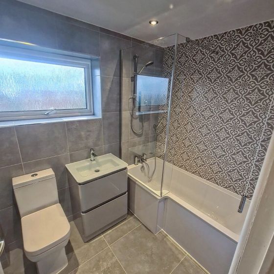 Chard Grey Ornate Ceramic Tile