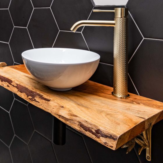 Moray Satin Bronze Tall Basin Tap