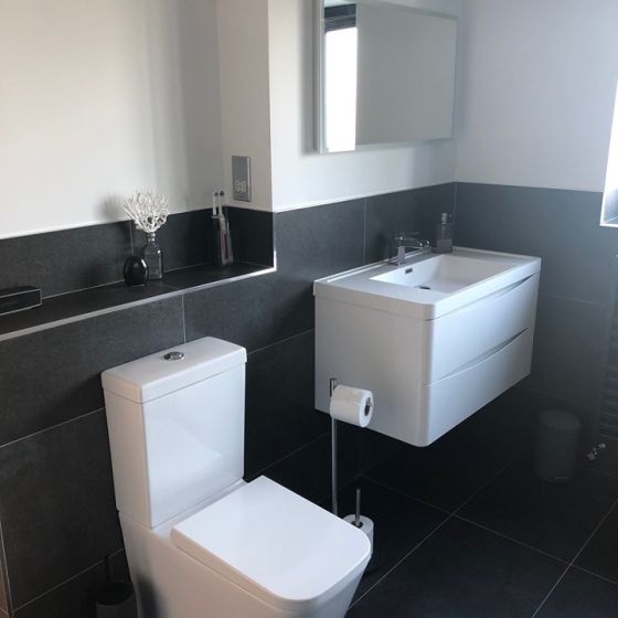 Esk White Wall Hung Vanity Unit
