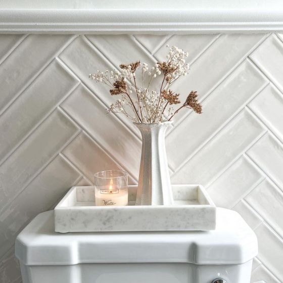 Navajo Blanco Gloss Ceramic Brick Tile