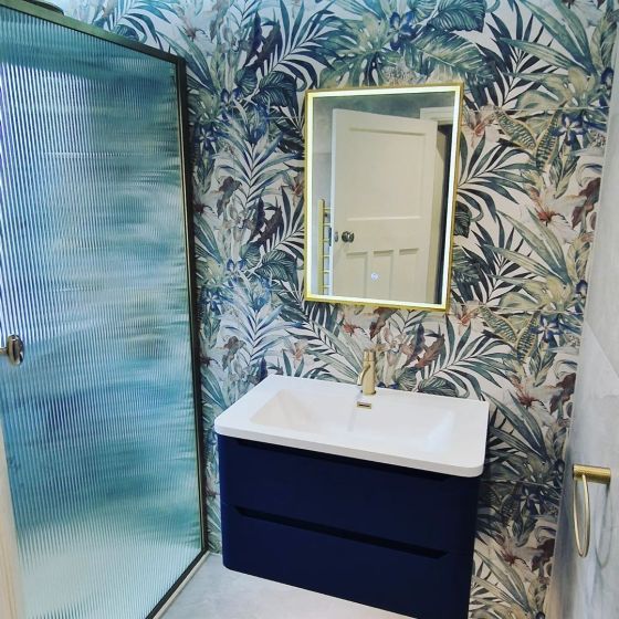 Wall Hung 800mm Vanity Unit in Royal Blue
