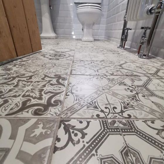 Aramean Grey Patterned Tiles