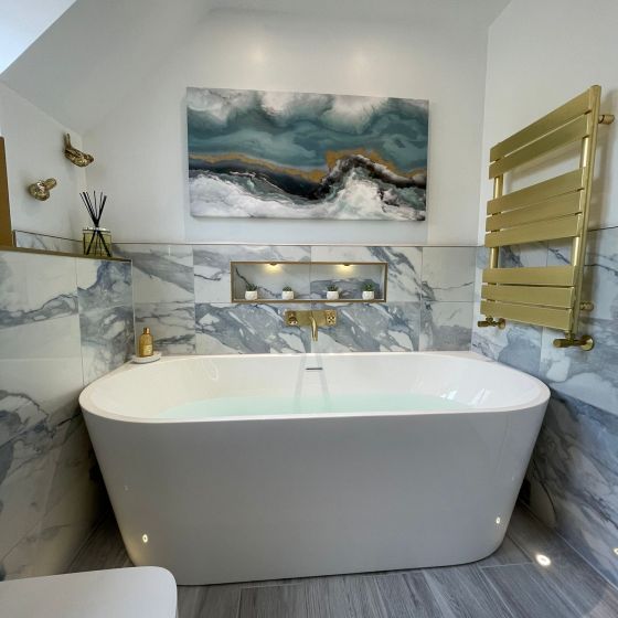 Ellwood Freestanding Back To Wall Bath