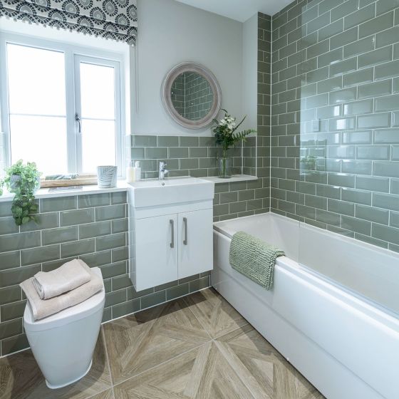 Metro Sage Ceramic Brick Tile 100x200mm