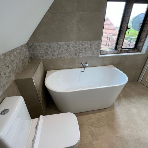 Ellwood Freestanding Back to Wall Acrylic Bath
