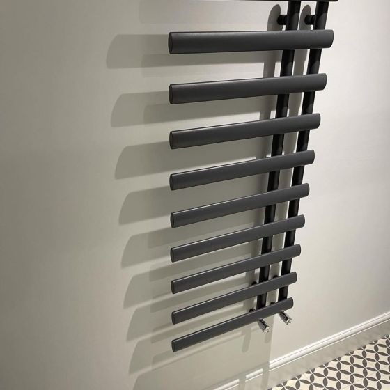 Dunwell Grey Designer Heated Towel Rail