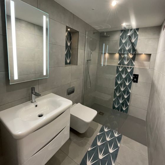 Lotus Hex Matt Blue Hexagon Porcelain Tile