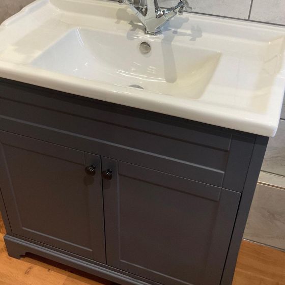 Arundel Floorstanding Traditional Vanity Unit in Midnight Grey