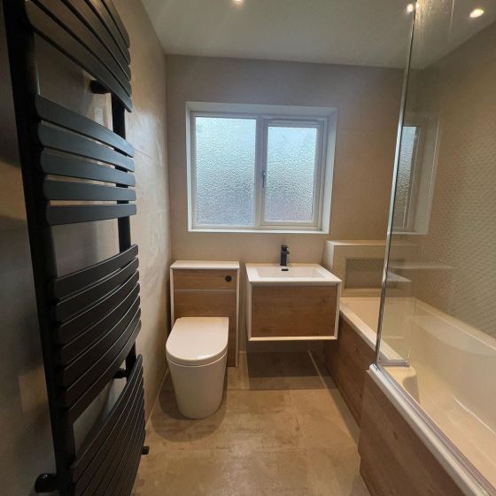 Snowdon Wall Hung Vanity Unit in White & Oak