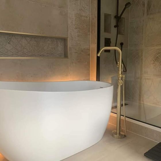 Urban Brushed Gold Floorstanding Tap