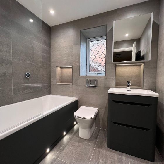 Floor Standing 600mm Vanity Unit in Matt Black