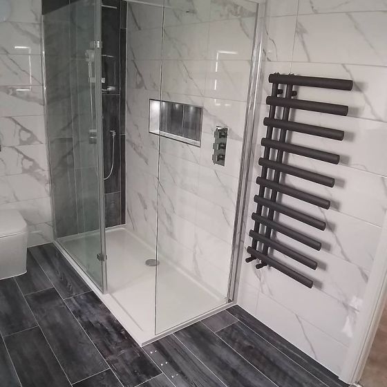 Myst Smoke Gloss Wood Effect Porcelain Tile