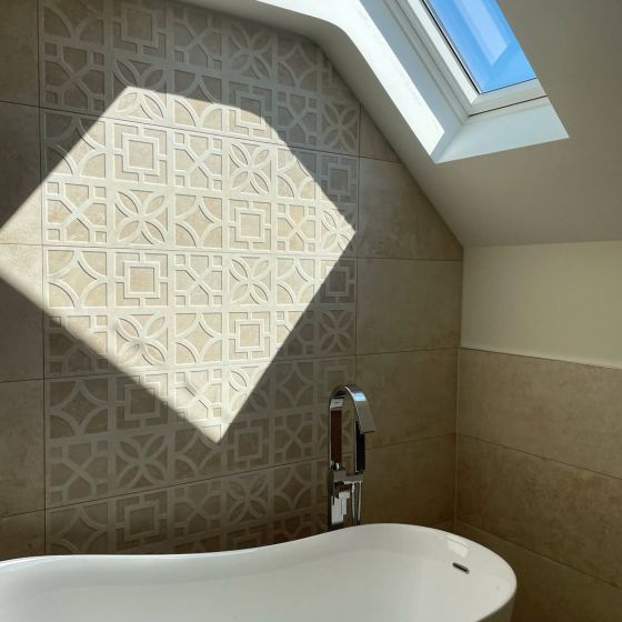 Reno Avra Marfil Textured Ceramic Tile 1200x400mm