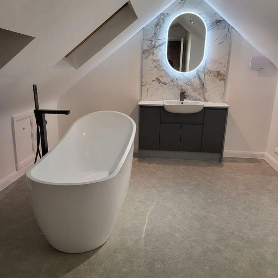 Freestanding Acrylic Slipper Bath