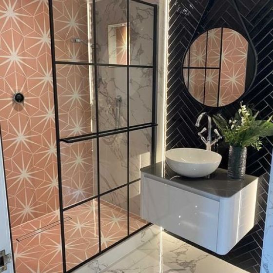 Lotus Hex Pink Hexagon Porcelain Tile