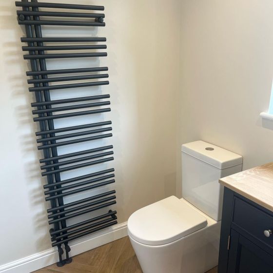 Uzon Anthracite Heated Towel Rail