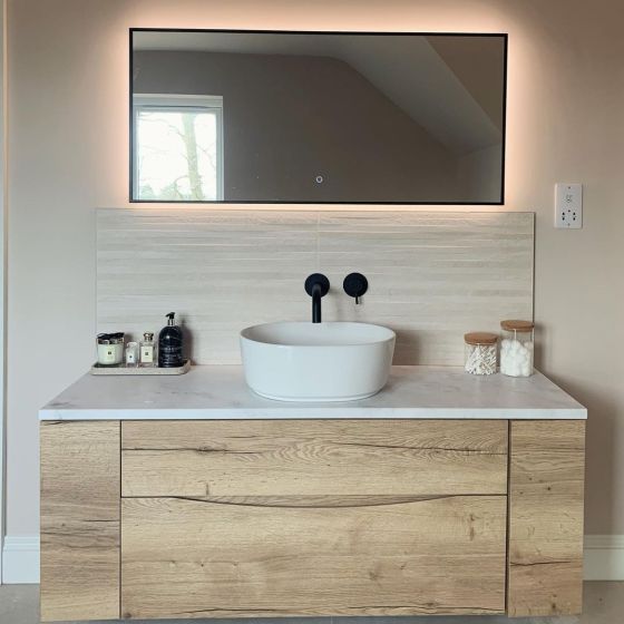 Rione Black Backlit LED Mirror