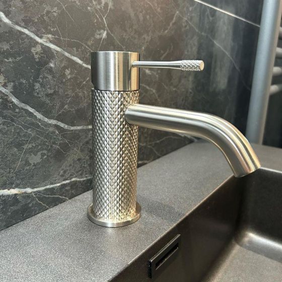 Moray Nickel Knurled Basin Tap