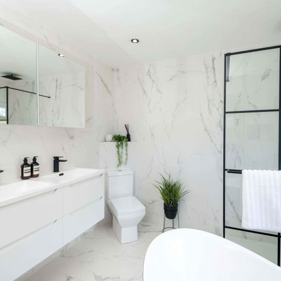 Ellis White Wall Hung Double Vanity Unit