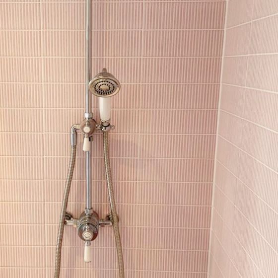 Canillo Pink Gloss Ceramic Brick Tile