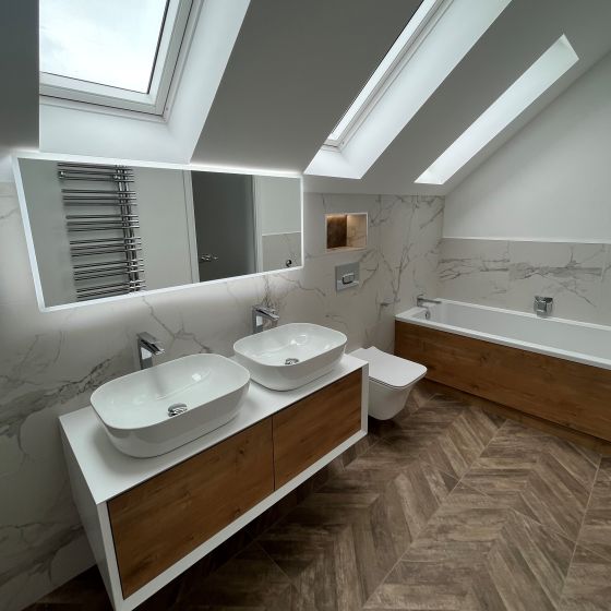Redding Chevron Natural Wood Effect Matt Porcelain Tile