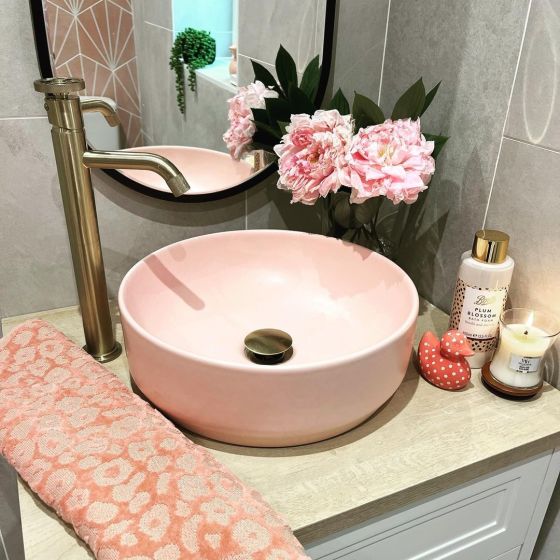 Urban Brushed Gold Tall Basin Mixer Tap