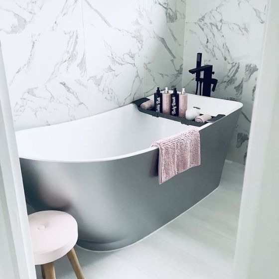 Eton Silver Freestanding Bath