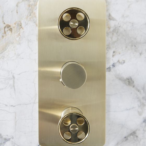 Urban Brushed Gold Concealed Valve Shower Pack