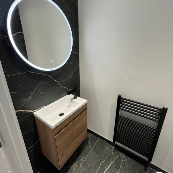 Lyons Black Marble Matt Porcelain Tile